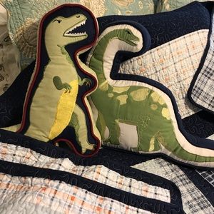 Reserved #2 Pottery Barn Quilted Dino Twin Set